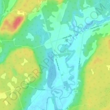 Burnt River topographic map, elevation, terrain