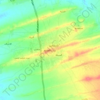 Bayt al Faqih topographic map, elevation, terrain