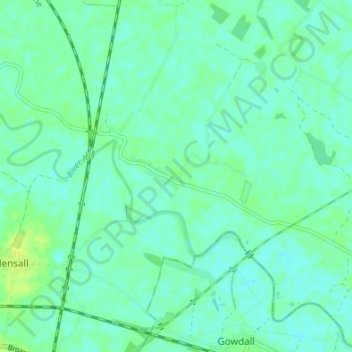 Hirst Courtney topographic map, elevation, terrain