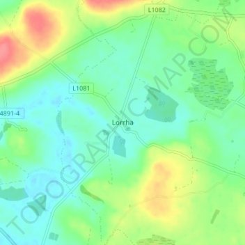 Lorrha topographic map, elevation, terrain