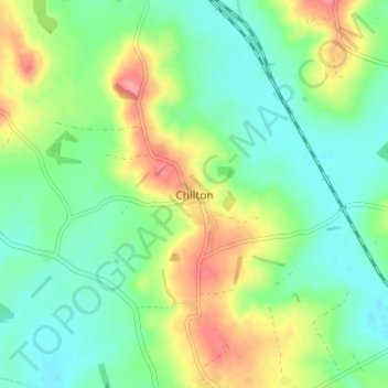 Chilton topographic map, elevation, terrain