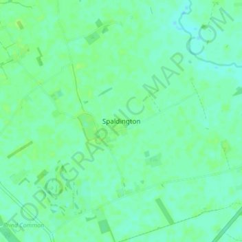 Spaldington topographic map, elevation, terrain