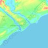 Kenton-eLwandle topographic map, elevation, terrain