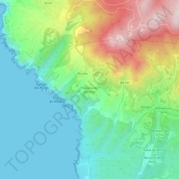 Figueira do Guincho topographic map, elevation, terrain