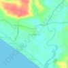 Kanjampuram topographic map, elevation, terrain