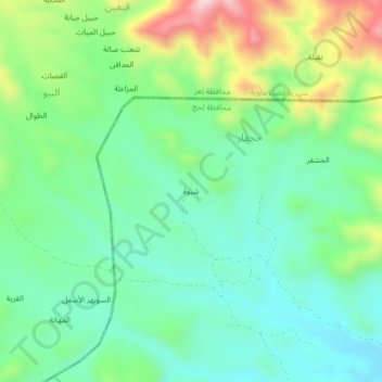 Shabwah topographic map, elevation, terrain