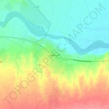 Lakki Marwat topographic map, elevation, terrain