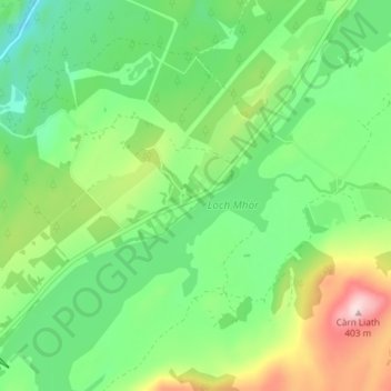 Gorthleck topographic map, elevation, terrain