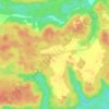 Okita topographic map, elevation, terrain