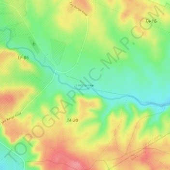 Cold Springs topographic map, elevation, terrain