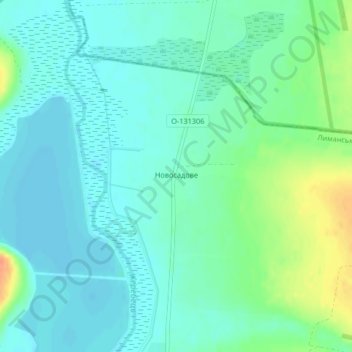 Novosadove topographic map, elevation, terrain