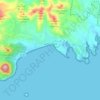 Le Diamant topographic map, elevation, terrain