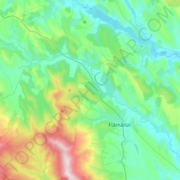 Copălău topographic map, elevation, terrain