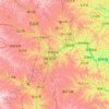 Baota District topographic map, elevation, terrain