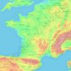 Francia metropolitana topographic map, elevation, terrain