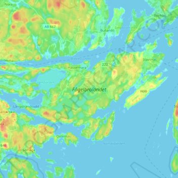 Fågelbrolandet topographic map, elevation, terrain