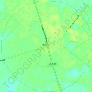 Furman topographic map, elevation, terrain