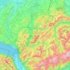 Alpes de Fribourg topographic map, elevation, terrain