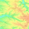 Pokrovsk urban hromada topographic map, elevation, terrain