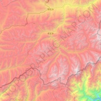 Khartak topographic map, elevation, terrain