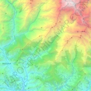 Dordi topographic map, elevation, terrain