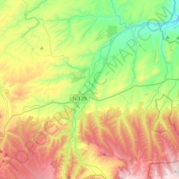 Belorado topographic map, elevation, terrain