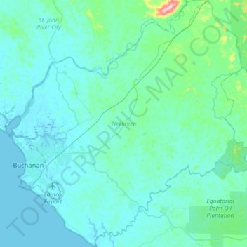 Neekreen topographic map, elevation, terrain