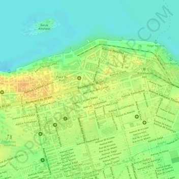 Révolution topographic map, elevation, terrain