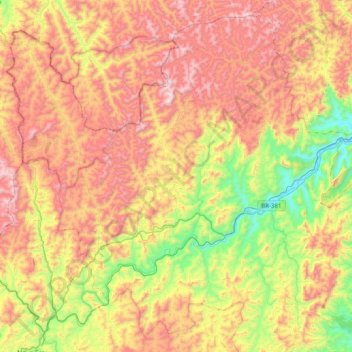 Antônio Dias topographic map, elevation, terrain