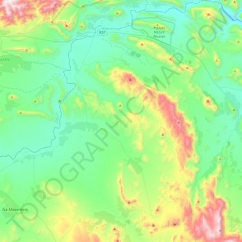 Fetakgomo Local Municipality topographic map, elevation, terrain