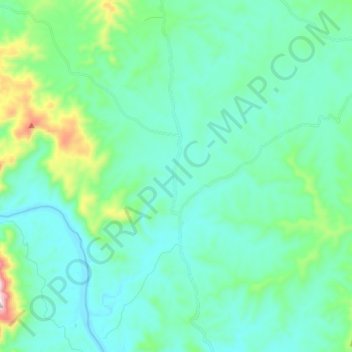 Fine Flower topographic map, elevation, terrain