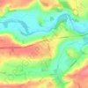East Keswick topographic map, elevation, terrain