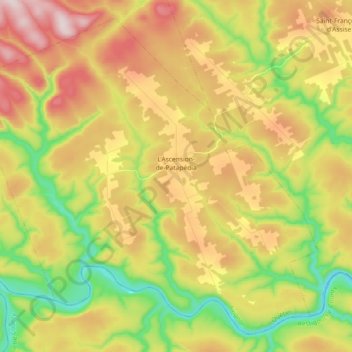 L'Ascension-de-Patapédia topographic map, elevation, terrain