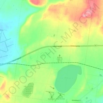 Buckley topographic map, elevation, terrain