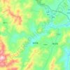 Huainan topographic map, elevation, terrain