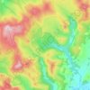 Glendalough topographic map, elevation, terrain