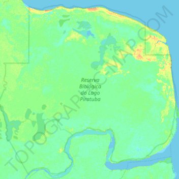 Reserva Biológica do Lago Piratuba topographic map, elevation, terrain