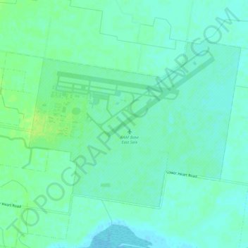 East Sale topographic map, elevation, terrain