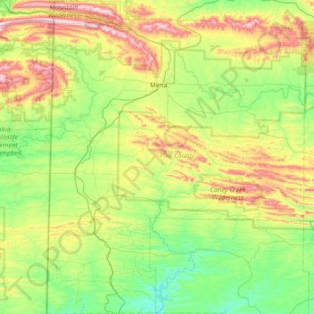 Polk County topographic map, elevation, terrain