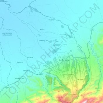 Parroquia Samuel Darío Maldonado topographic map, elevation, terrain