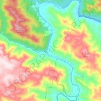 Goodmans Ford topographic map, elevation, terrain