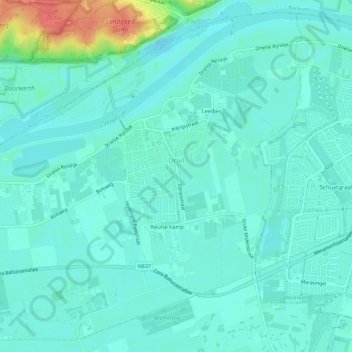 Driel topographic map, elevation, terrain