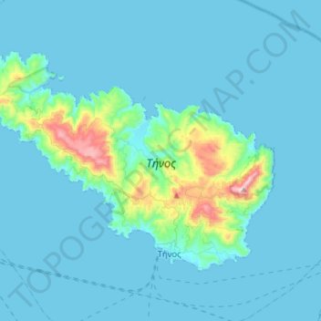 Tinos topographic map, elevation, terrain