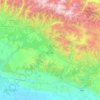 Ismailli District topographic map, elevation, terrain