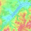 Llangywer topographic map, elevation, terrain