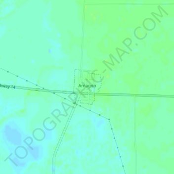 Amagon topographic map, elevation, terrain