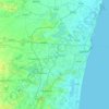 Chennai metropolitan area topographic map, elevation, terrain