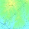 Central Tongu District topographic map, elevation, terrain