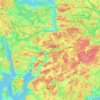 Botkyrka kommun topographic map, elevation, terrain