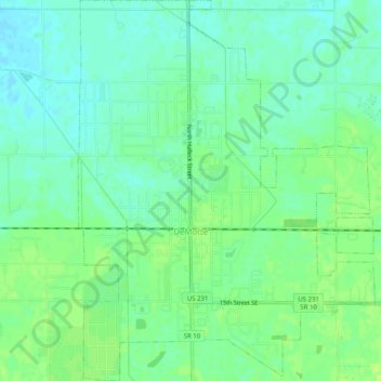 De Motte topographic map, elevation, terrain